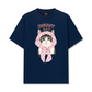 Áo Thun Relaxed Fit Meowy Cat Pink Polka
