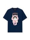 Áo Thun Relaxed Fit Meowy Cat Pink Polka