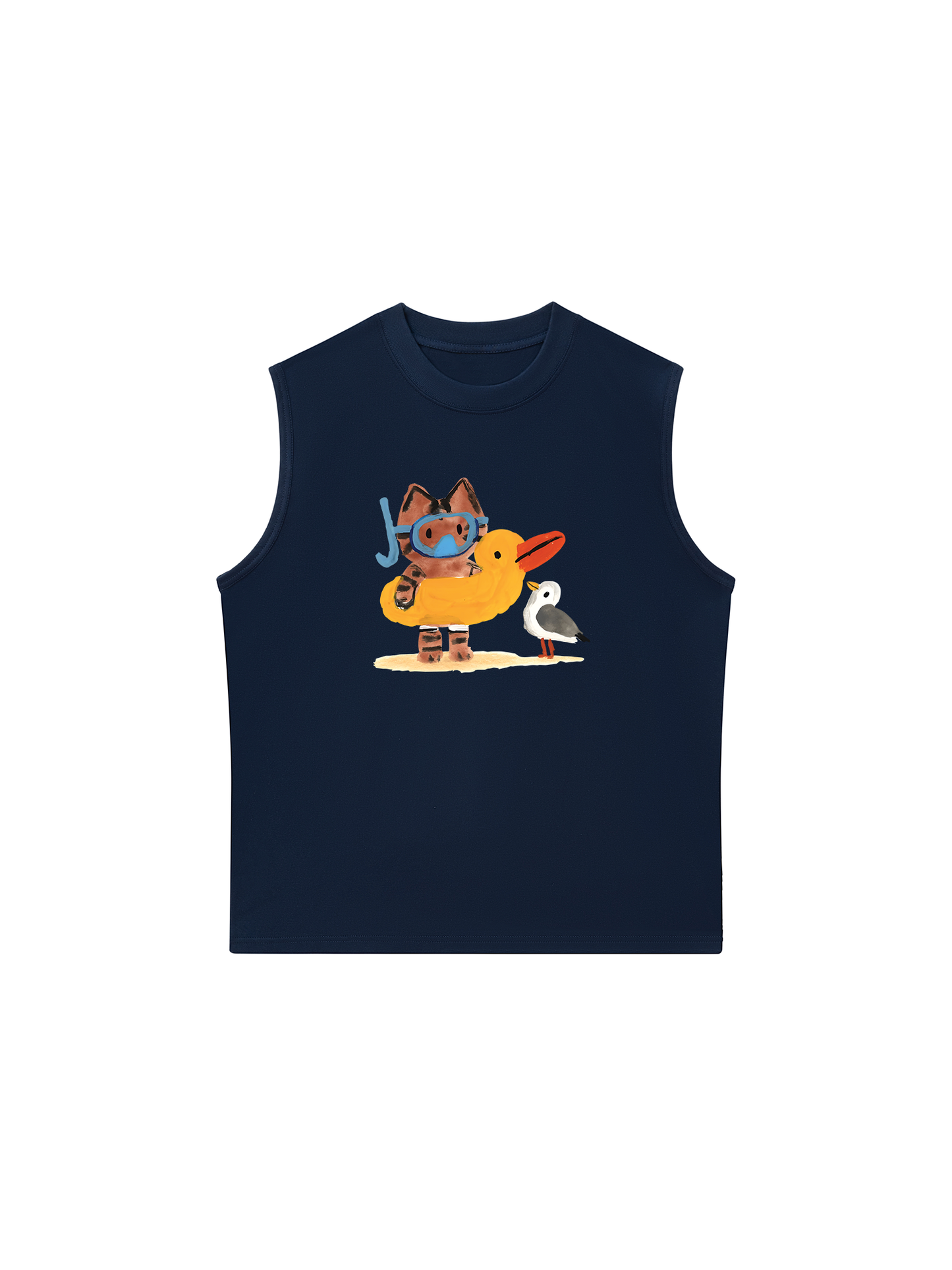 Áo Ba Lỗ Relaxed Fit Summer Vibes Cat And Duck