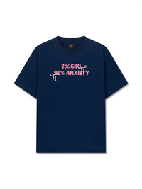 Áo Thun Relaxed Fit 2%Girl 98% Anxiety