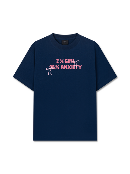 Áo Thun Relaxed Fit 2%Girl 98% Anxiety