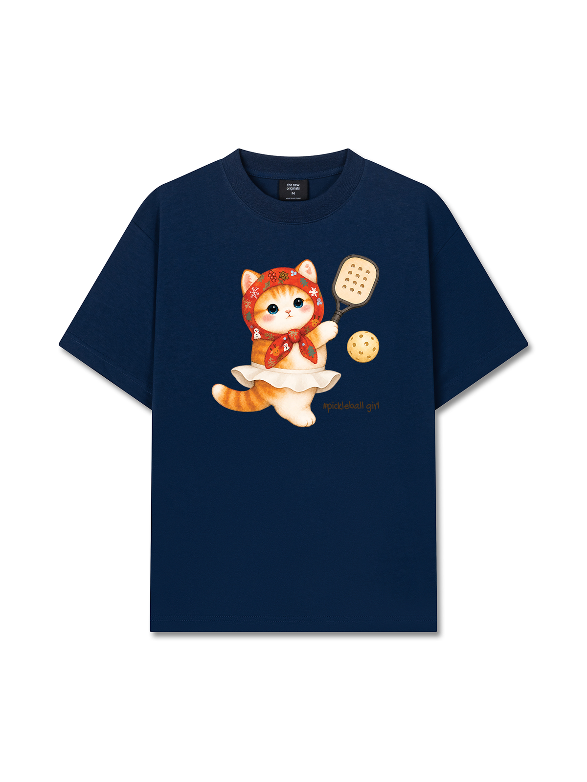 Áo Thun Relaxed Fit Pickleball Girl Meow