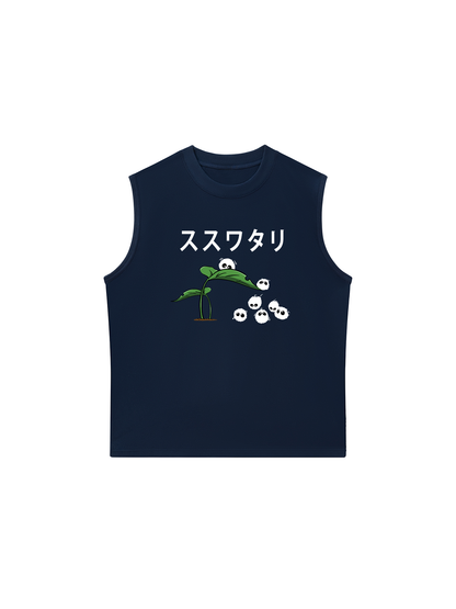 Áo Ba Lỗ Relaxed Fit Japan Spirit Scoot Sprites And Leaf