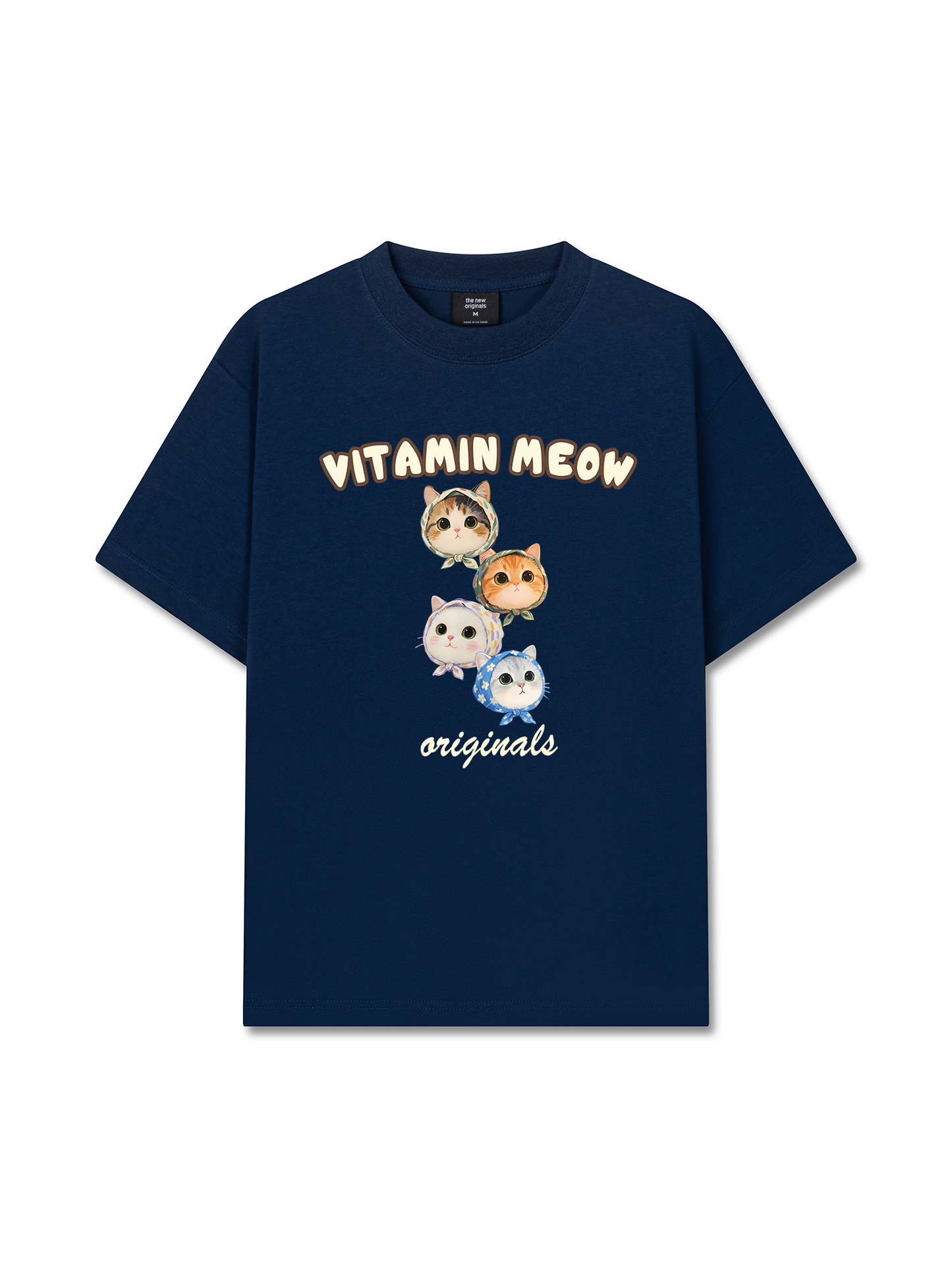 Áo Thun Relaxed Fit Four Cat Vitamin Meow