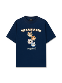 Áo Thun Relaxed Fit Four Cat Vitamin Meow