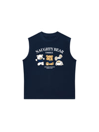Áo Ba Lỗ Relaxed Fit Naughty Bear Three
