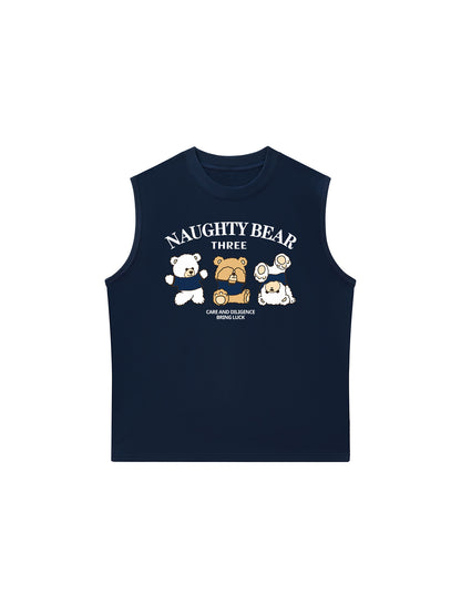 Áo Ba Lỗ Relaxed Fit Naughty Bear Three