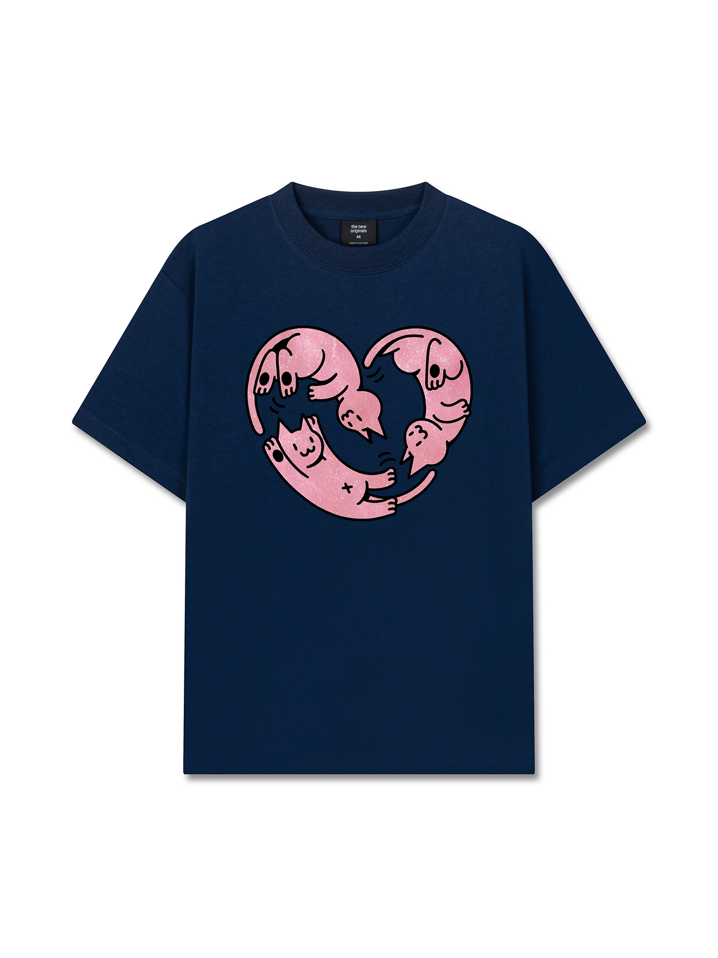 Áo Thun Relaxed Fit Meow Meow Heart