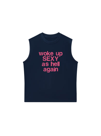 Áo Ba Lỗ Relaxed Fit Life Vibe Woke Up