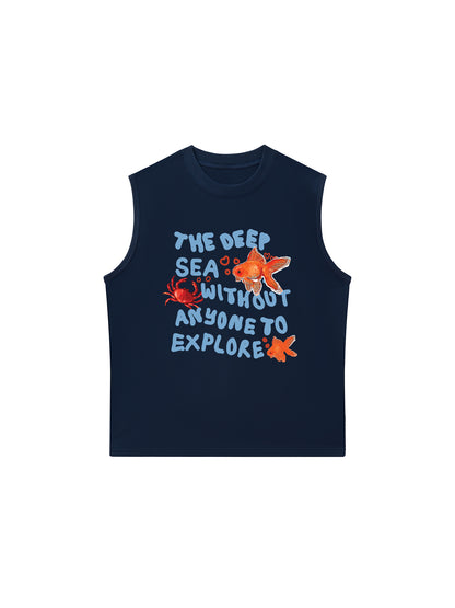 Áo Ba Lỗ Relaxed Fit Ocean The Deep Sea
