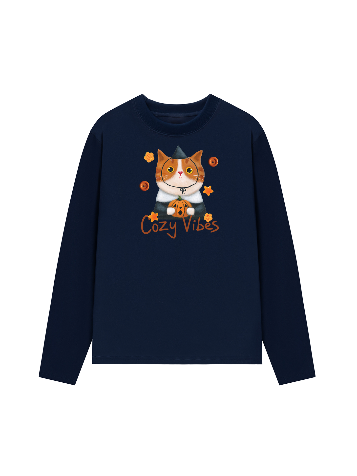 Áo Thun Dài Tay Cozy Vibes Cat