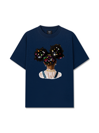 Áo Thun Relaxed Fit Colorful Diamond Hairpin Afro Girl