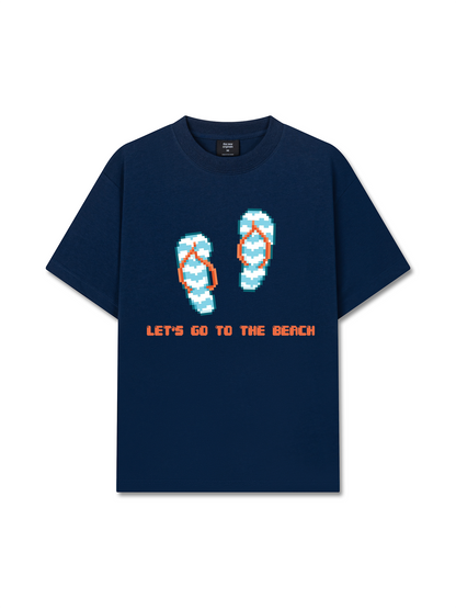 Áo Thun Relaxed Fit Summer Vibes Let's Go To The Beach