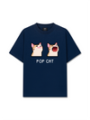 Áo Thun Relaxed Fit Pixel Universe Pop Cat