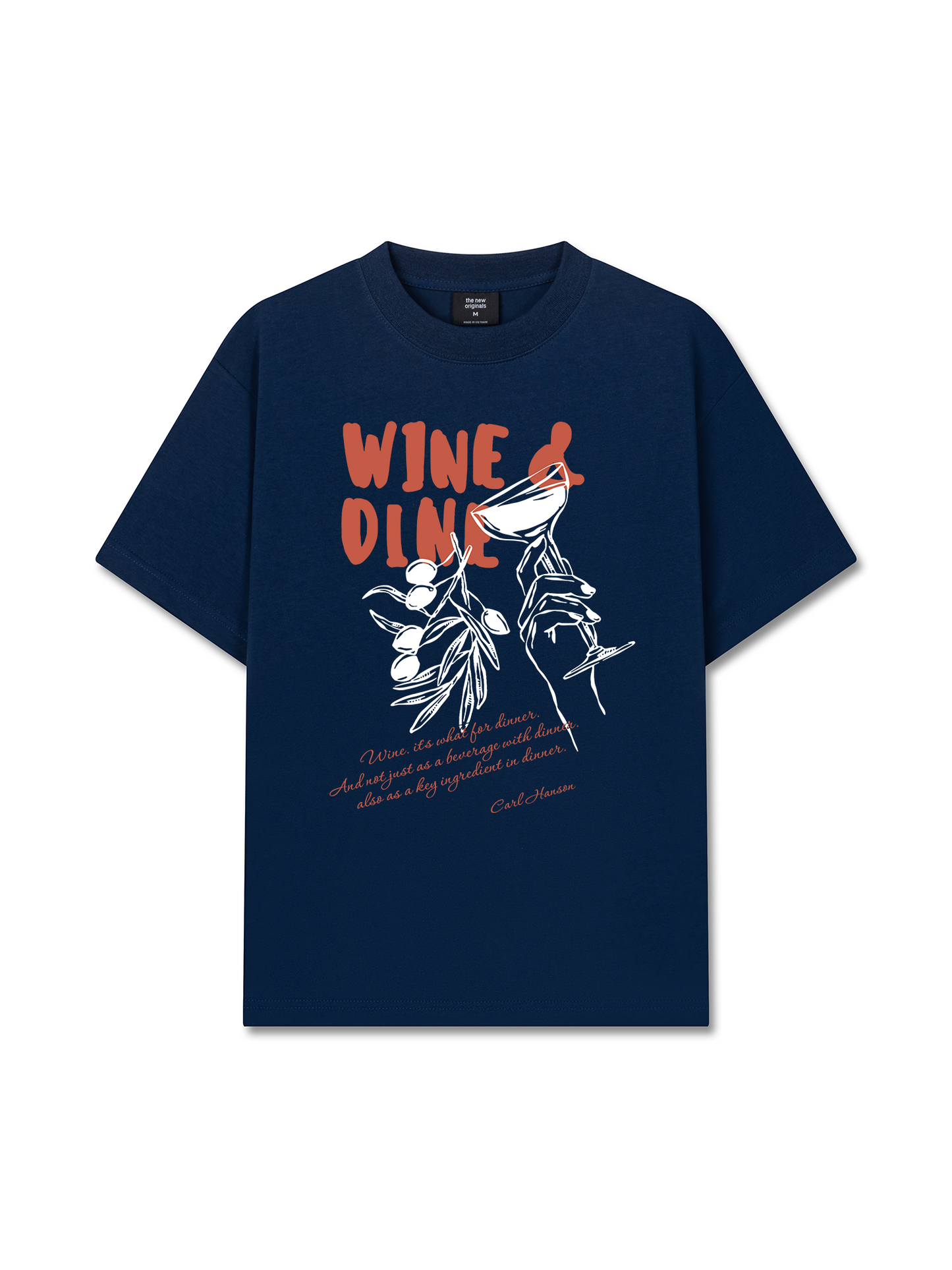 Áo Thun Relaxed Fit WINE & DINE