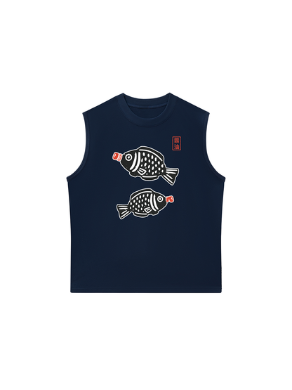 Áo Ba Lỗ Relaxed Fit Sakana Time