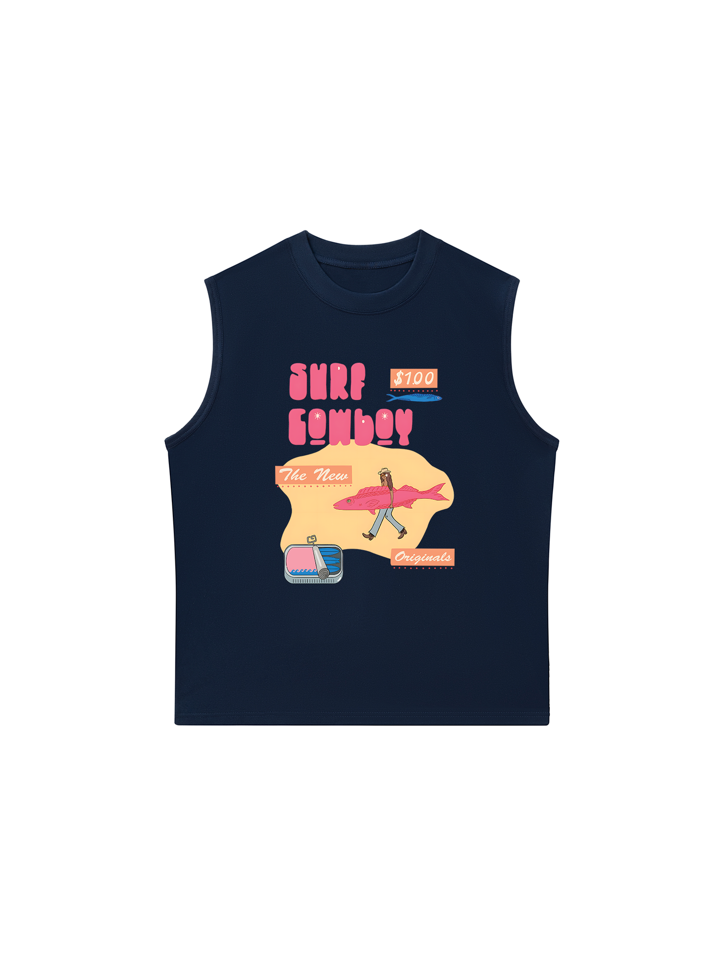 Áo Ba Lỗ Relaxed Fit Summer Vibes GoTo Beach Cowboy