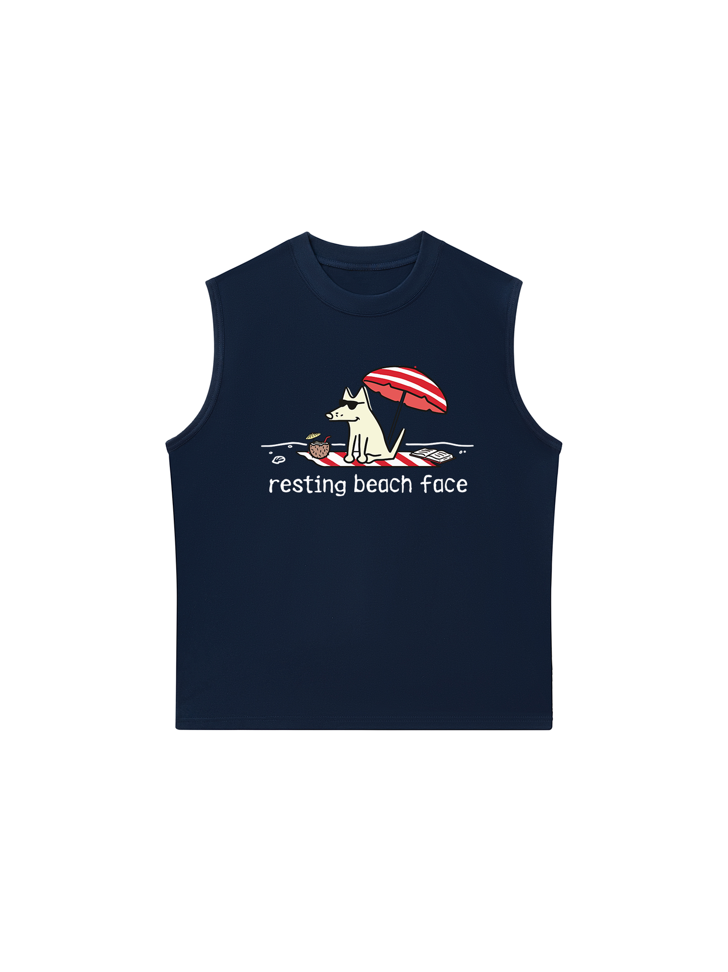 Áo Ba Lỗ Relaxed Fit Go Outside Resting Beach Face