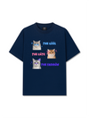 Áo Thun Relaxed Fit Daily Cuties Trio Cat