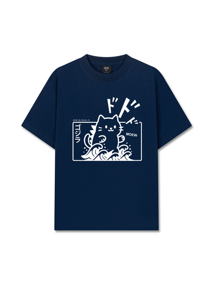 Áo Thun Relaxed Fit Japan Spirit Godzilla Meow
