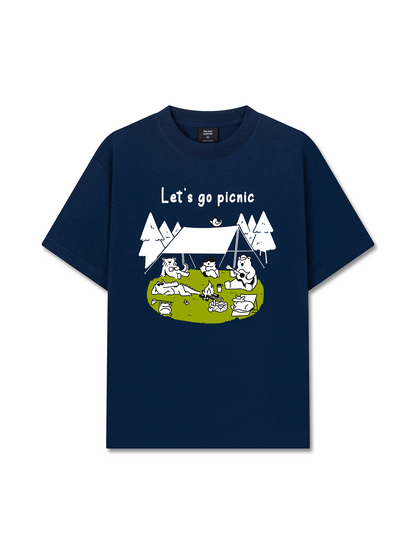 Áo Thun Relaxed Fit Go Outside Let's Go Picnic