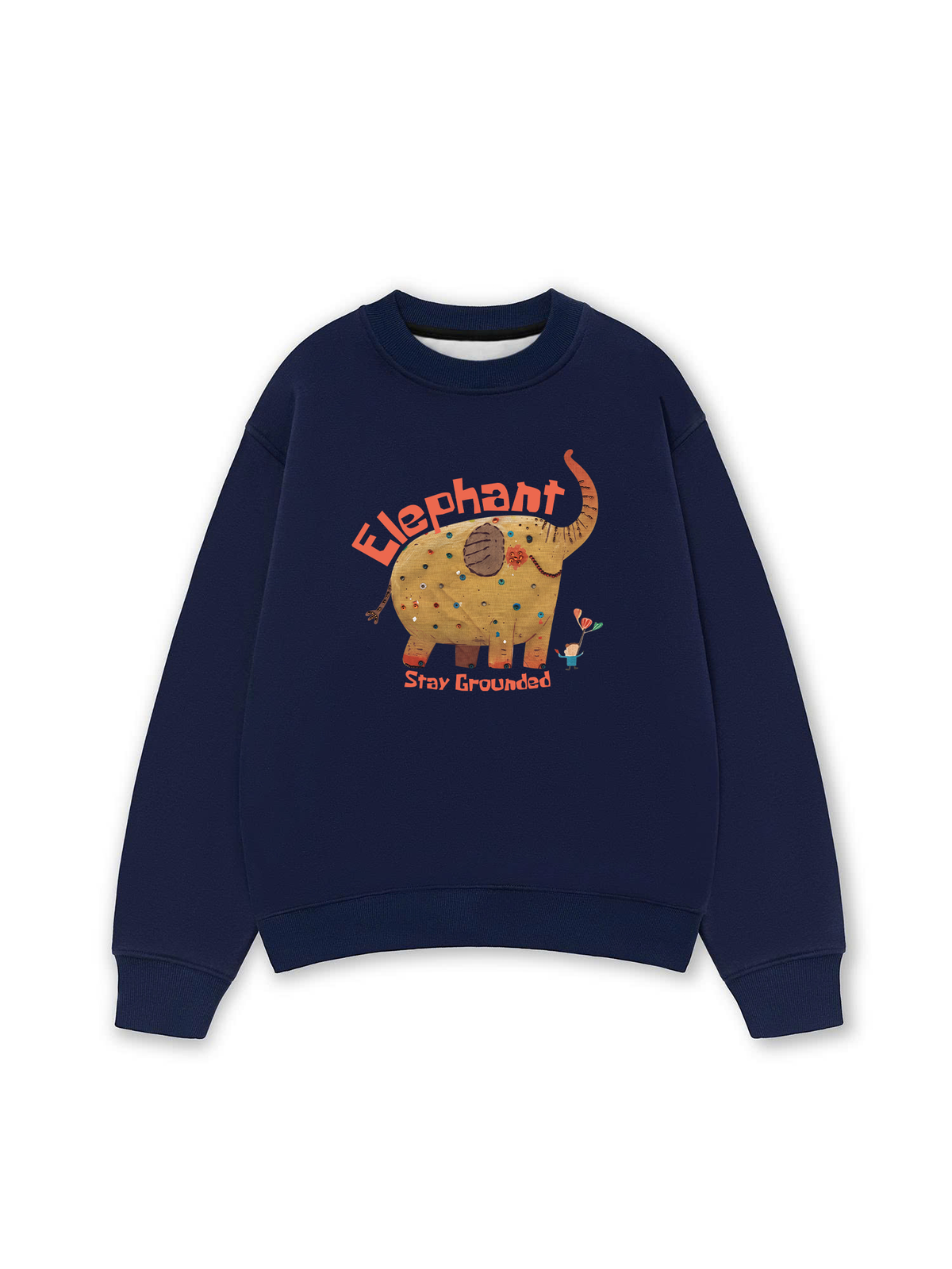 Áo Sweater Nỉ Hai Da Animal Elephant