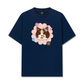 Áo Thun Relaxed Fit Cute Pink Flower Cat
