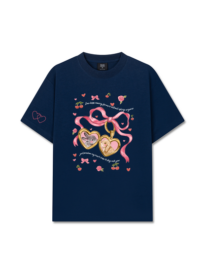 Áo Thun Relaxed Fit Daily Cuties Rabbit Couple
