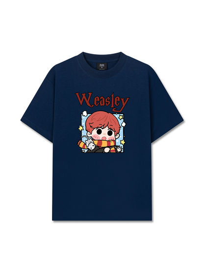 Áo Thun Relaxed Fit Harrry Potter Weasley Chibi