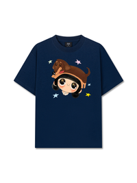 Áo Thun Relaxed Fit  Cute Girl With Dachshund