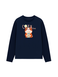 Áo Thun Dài Tay Cozzy Vibes Cat Egg