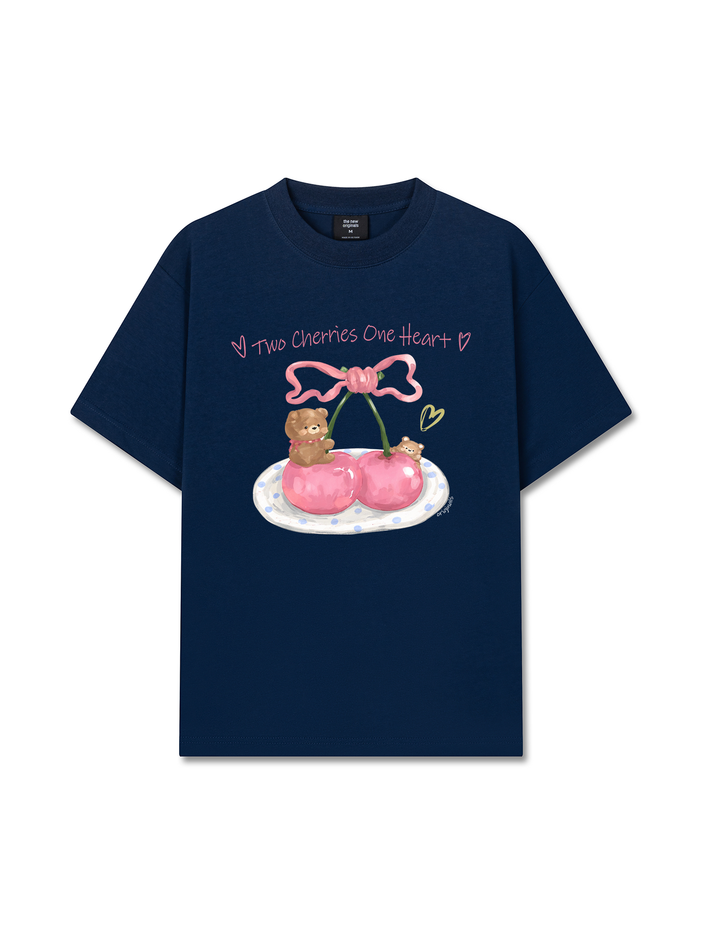 Áo Thun Relaxed Fit Daily Cuties Two Cherries One Heart