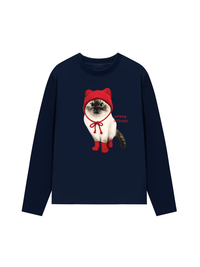 Áo Thun Dài Tay Working O'ttreats Red Meow
