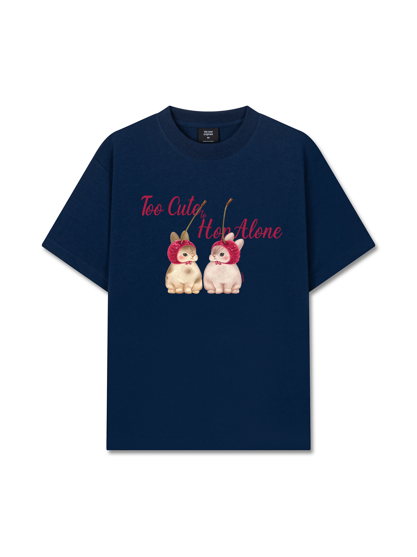 Áo Thun Relaxed Fit Animal Mood Too Cute to Hop Alone