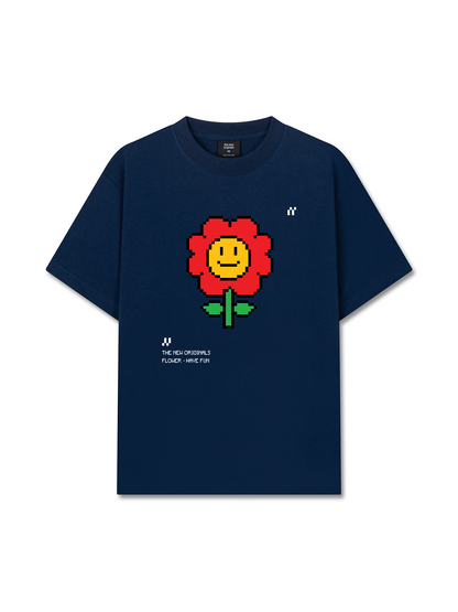 Áo Thun Relaxed Fit Pixel Universe Flower