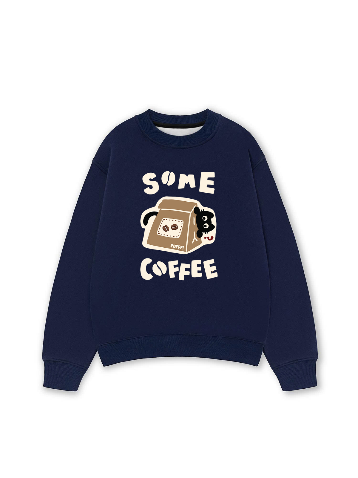 Áo Sweater Nỉ Hai Da Coffee Some Coffee Cute Cat