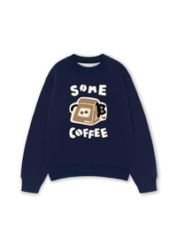 Áo Sweater Nỉ Hai Da Coffee Some Coffee Cute Cat