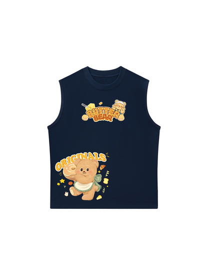 Áo Ba Lỗ Relaxed Fit Teddy Land Butter Bear