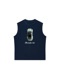 Áo Ba Lỗ Relaxed Fit Porsche 911 Top View