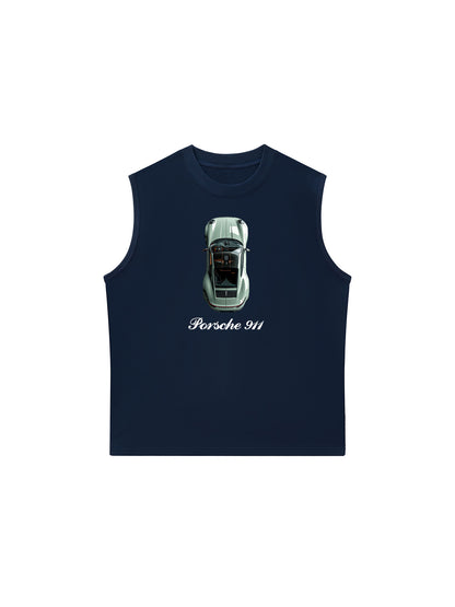 Áo Ba Lỗ Relaxed Fit Porsche 911 Top View