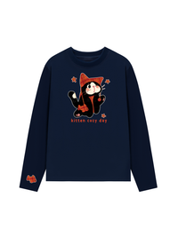 Áo Thun Dài Tay  Kitten Cozy Day