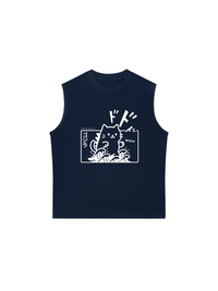 Áo Ba Lỗ Relaxed Fit Japan Spirit Godzilla Meow