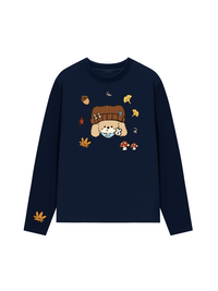 Áo Thun Dài Tay  Cute Puppy Autumn Vibes