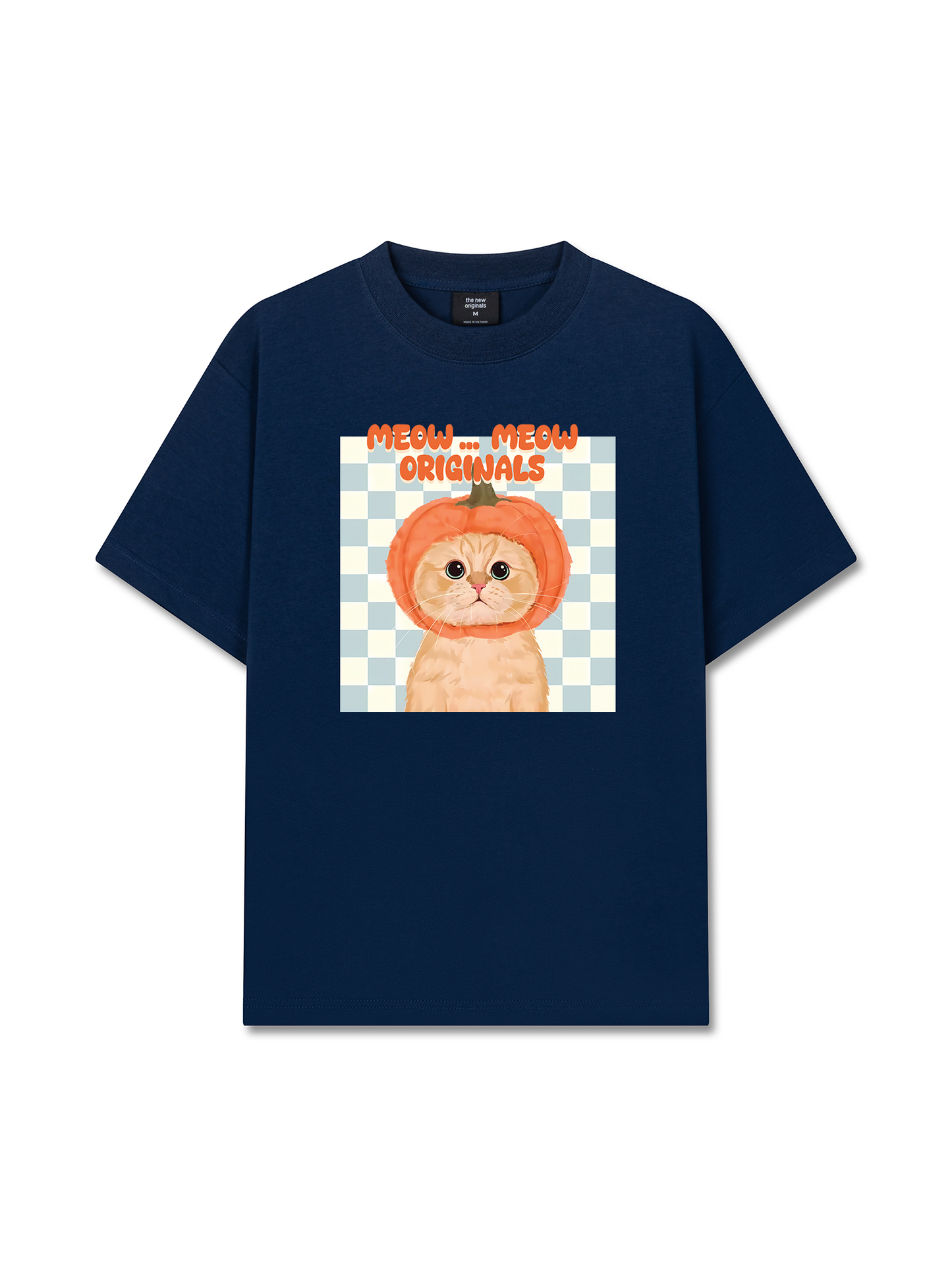 Áo Thun Relaxed Fit Animal Meow Pumpkin