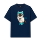 Áo Thun Relaxed Fit Working O'ttreats Blue Tiffany Meow