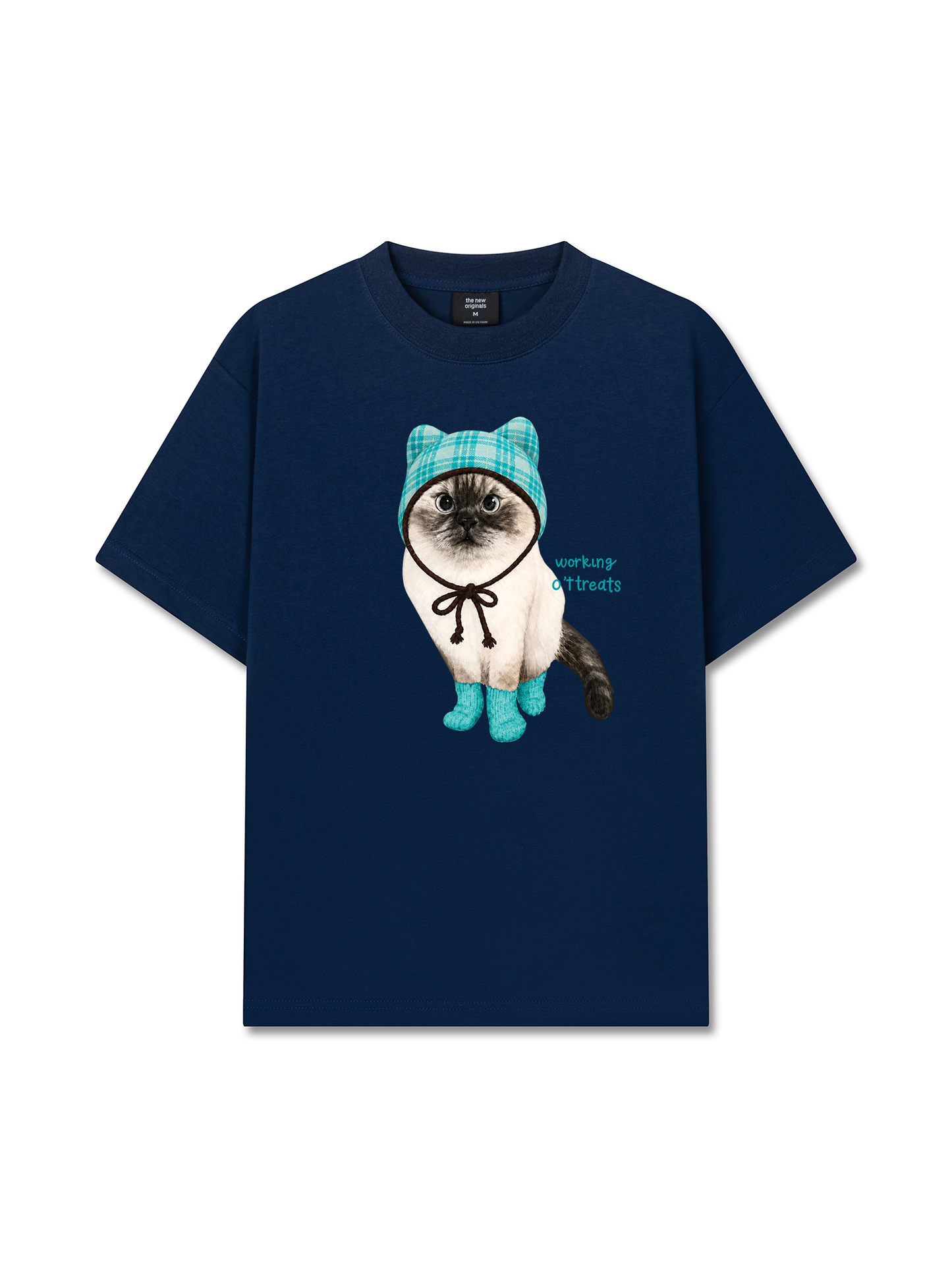 Áo Thun Relaxed Fit Working O'ttreats Blue Tiffany Meow