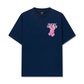 Áo Thun Cotton Cao Cấp Relaxed Fit  Pink Fuzzy Font Rabbit