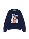 Áo Sweater Nỉ Hai Da Animal Beaver Catches Butterflies