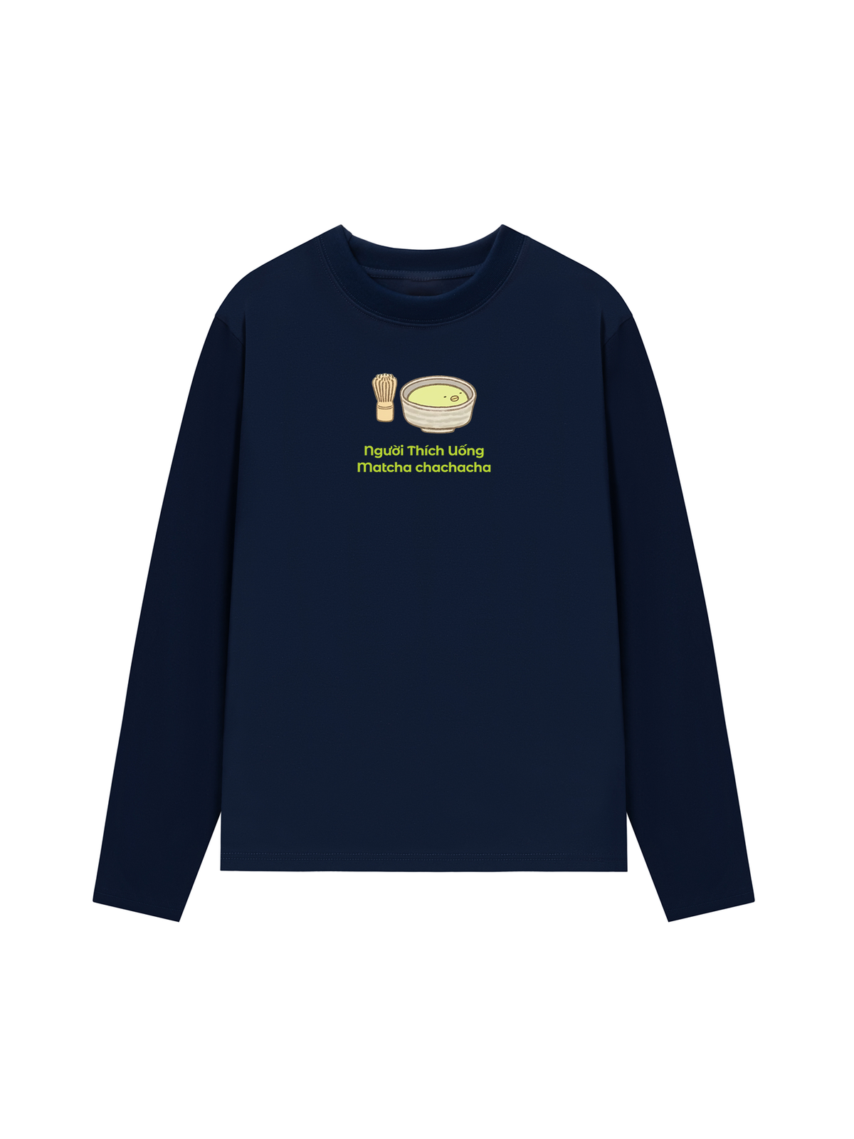 Áo Thun Dài Tay Người Thích Uống Matcha 2