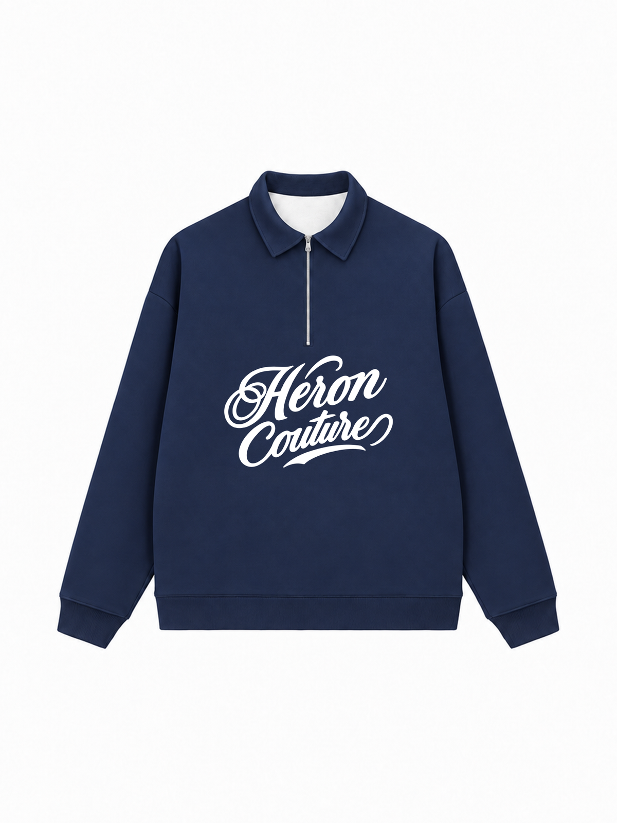 Áo Sweater Polo Nỉ Hai Da Heron Couture